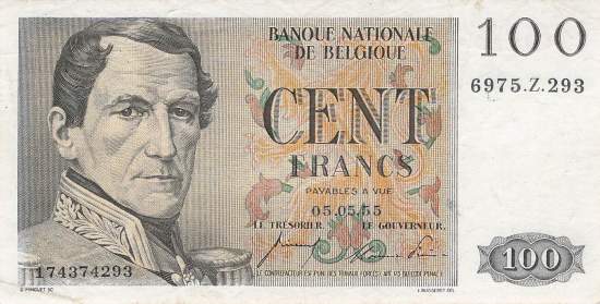 100 Franc 1955 p.129b